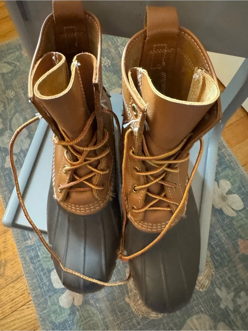 Vintage L.L. Bean Boots Two-Tone Brown Waterproof Duck Boots